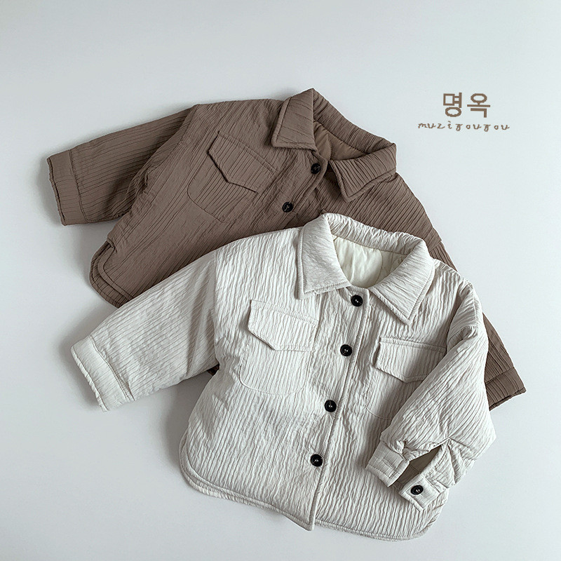 Boys quilted shirt Winter new children's cotton coat baby's top
