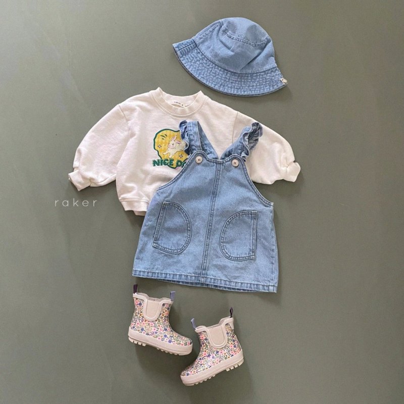 Children's Backpack Fringe Shoulder Strap Backpack Denim Dress