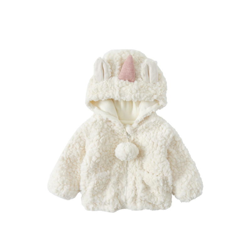 Baby Coat Warmth Cotton Cartoon Thickened Fleece Coat Padded Outerwear