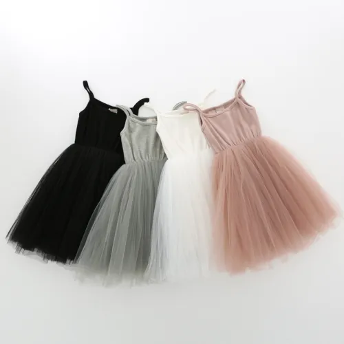 Summer Casual Toddler Kids Baby Girl Floral Princess Party Strap Tulle Dresses