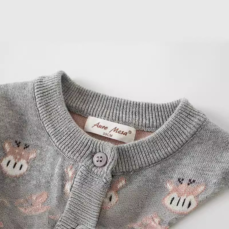 Double-Layer Knit Baby Bodysuit Sweater Romper