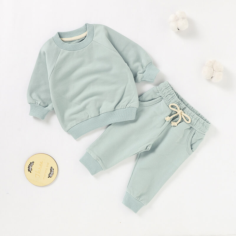 Children's Clothing Set Organic Cotton Sweatshirt Set Baby Suit