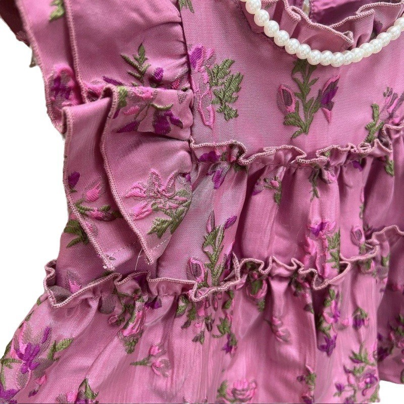 Baby girl clothing sets summer floral printing dress shorts two piece suit
