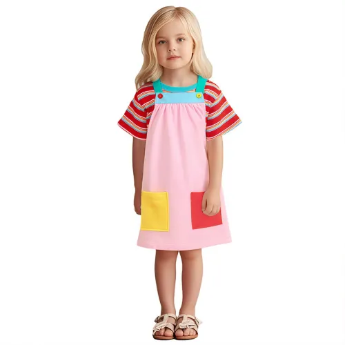 Girls' skirt summer children's suspender skirt outfit dress