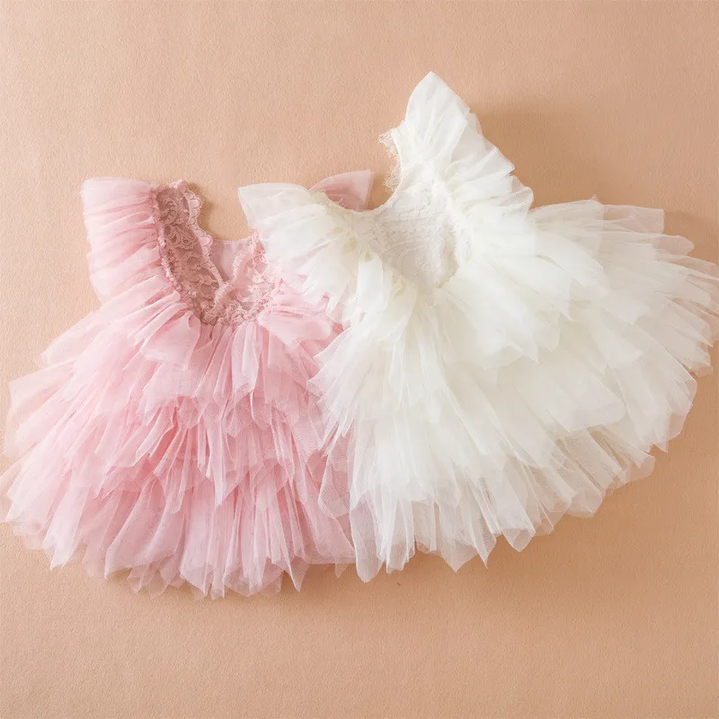 Girls princess dress children lace gauzy skirt