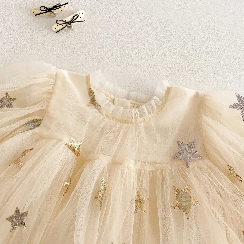 Baby Dresses Spring Sweet Cute Children's Clothing Baby Mesh Girl Princess Dress