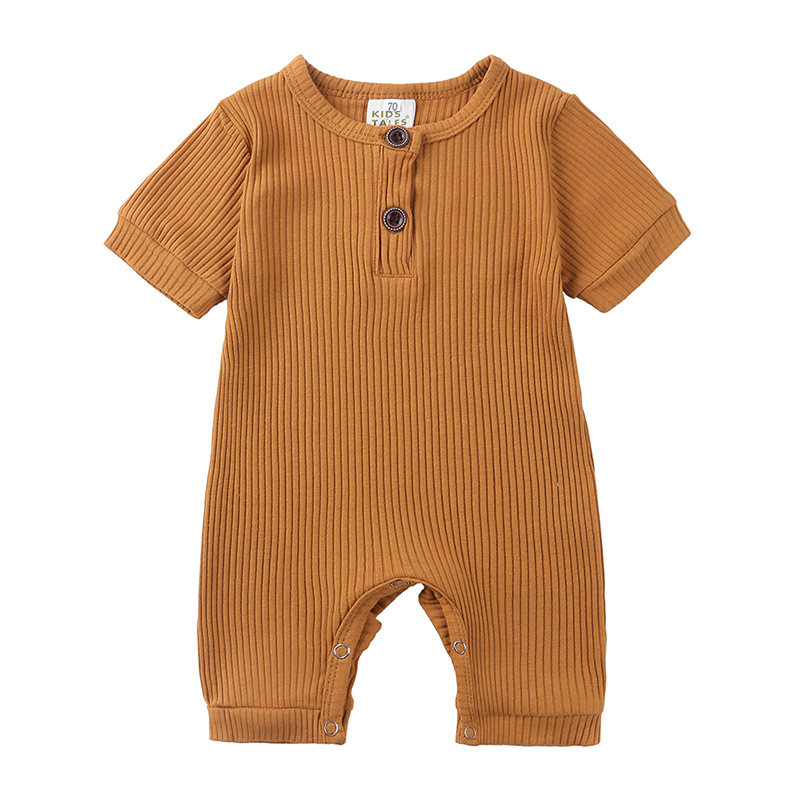 Infant Baby Unisex Summer 100% Cotton Short Sleeve Bodysuit