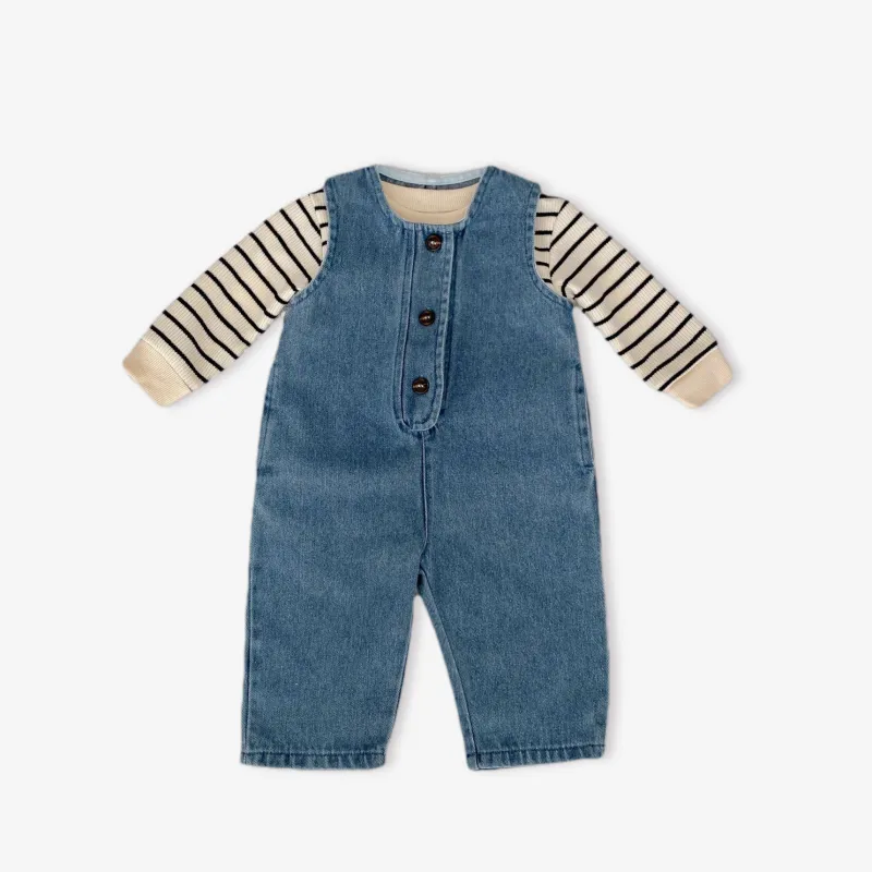 Engepapa Autumn Infant Romper Toddler Fashion Long Sleeves Pullover 2pcs Set