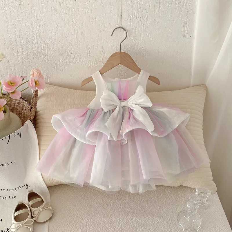 Mesh Princess Dress Summer First Birthday Outfit Cute Cake Dress