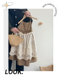 Baby Dresses Thin Lace Dress for Baby Girls Hollow-out Sleeveless Strappy Baby Dress