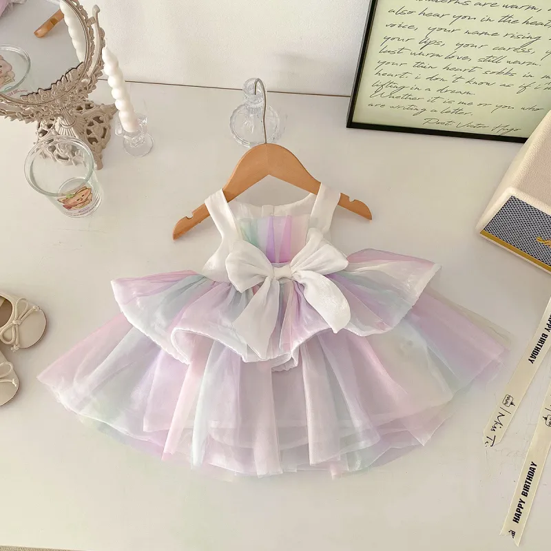 Mesh Princess Dress Summer First Birthday Outfit Cute Cake Dress