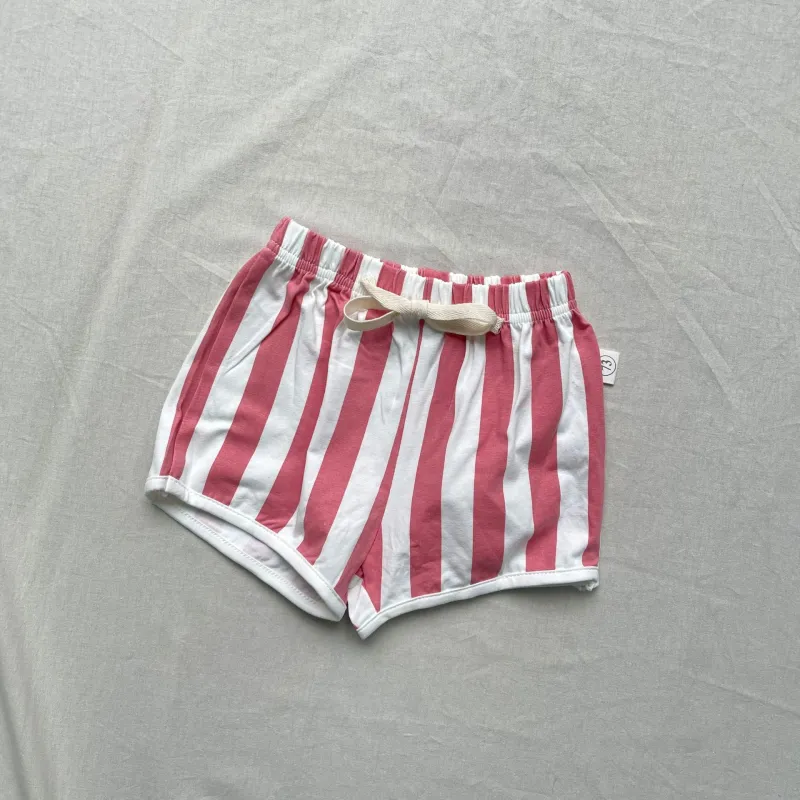 Striped Shorts for Boys Girls Versatile Cotton Refreshing Candy Colors