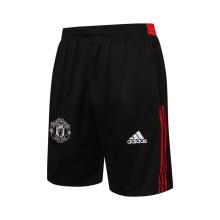 21-22 Manchester United Black Red Training Shorts Pants 1:1 Quality Soccer Jersey