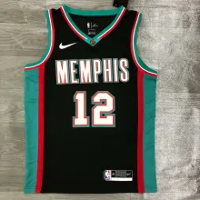 2021 NBA Grizzlies retro black #12 1:1 Quality