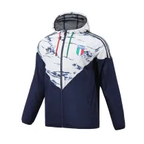 23-24 Italy Blue-White Windbreaker
