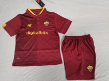 22-23 AS Roma Home Red Kids Soccer Jersey