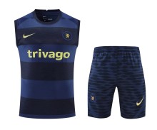 22-23 Chelsea Vest Training Suit Kit Royal Blue 1:1 Quality Training Jersey