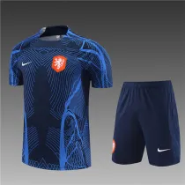 22/23 Netherlands Training Suit Royal Blue 1:1 Quality Training Shirt