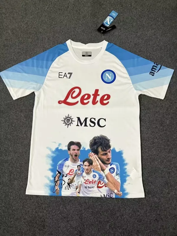 23-24 KVARATSKHELIA#77 Napoli  Commemorative Edition Fans 1:1 Quality Soccer Jersey