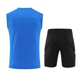 21-22 Manchester United Vest Training Kit Blue 1:1 Quality Training Jersey