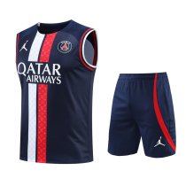 23-24 PSG Paris Jordan Blue 1:1 Quality Training Vest（A-Set）