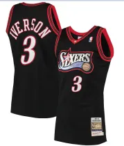 NBA Mitchell & ness76 3 Black 1:1 Quality