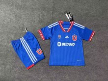 23-24 University of Chile Home Blue Kids Soccer Jersey