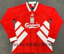 1993-1995 Retro Liverpool Home Long sleeve 1:1 Quality Soccer Jersey