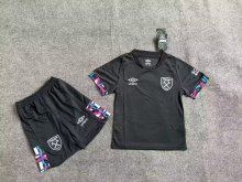 22-23 West Ham United Away Black Kids Soccer Jersey