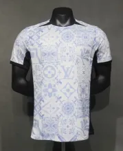 24-25 Portugal White LV Co branded Style Player  Soccer Jersey  （Light panel）
