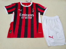 24-25  AC Milan Home  Kids  Kits  Soccer Jersey