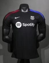 24-25 Barcelona Training Clothes  Player Black Soccer Jersey