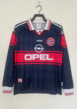 1997-1999 Bayern Munich Home Fans Long Sleeves Retro Soccer Jersey