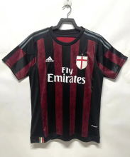 2015-2016   AC Milan Home Fans  Retro Soccer Jersey