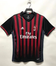 2016-2017   AC Milan Home Fans  Retro Soccer Jersey
