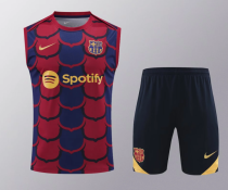 24-25  Barcelona Red Blue  1:1 Quality Training Vest（A-Set）