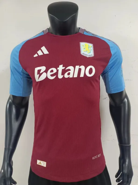 24-25   Aston Villa Home Player  Soccer Jersey