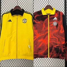 24-25 Manchester United Yellow Double-Sided Windbreaker