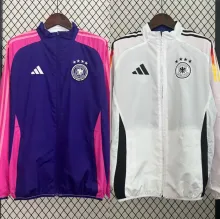 24-25  Germany Purple Double-Sided Embroidered Checkered Fabric Windbreaker