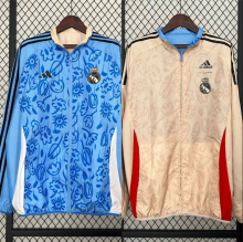 Real Madrid Checkered Fabric lightweight Double-Sided Windbreaker