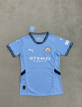 24-25 Manchester City Home Women  Fans  Soccer Jersey