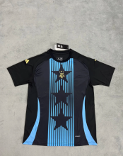 24-25 Argentina Pre Match Uniform Blue Black  Fans   Soccer Jersey