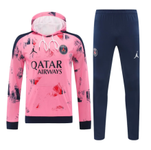 24-25 PSG Paris Hooded long sleeved Pink 1:1 Training suit