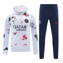 24-25 PSG Paris Hooded Long Sleeved White1:1 Training suit