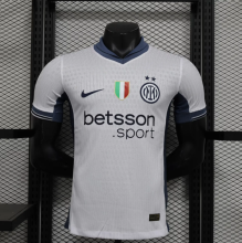 24-25  Inter Milan Away Player  White  Soccer Jersey
