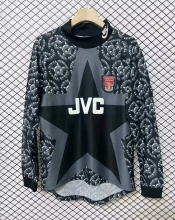 1994-1995 Arsenal Goalkeeper Black (David Seaman) Long Sleeve 1:1 Quality Retro Soccer Jersey