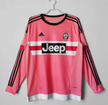 2015-2016 Retro Juventus Away Long Sleeves  Pink 1:1 Quality Soccer Jersey