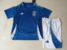 24-25  Italy Home 1:1 Quality Kids  Kits  Soccer Jersey