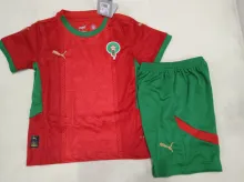 25-26  Morocco Away  White  Kids  Kits  1:1 Quality Soccer Jersey