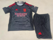 24-25  Benfica Away Black Kids 1:1 Quality Soccer Jersey